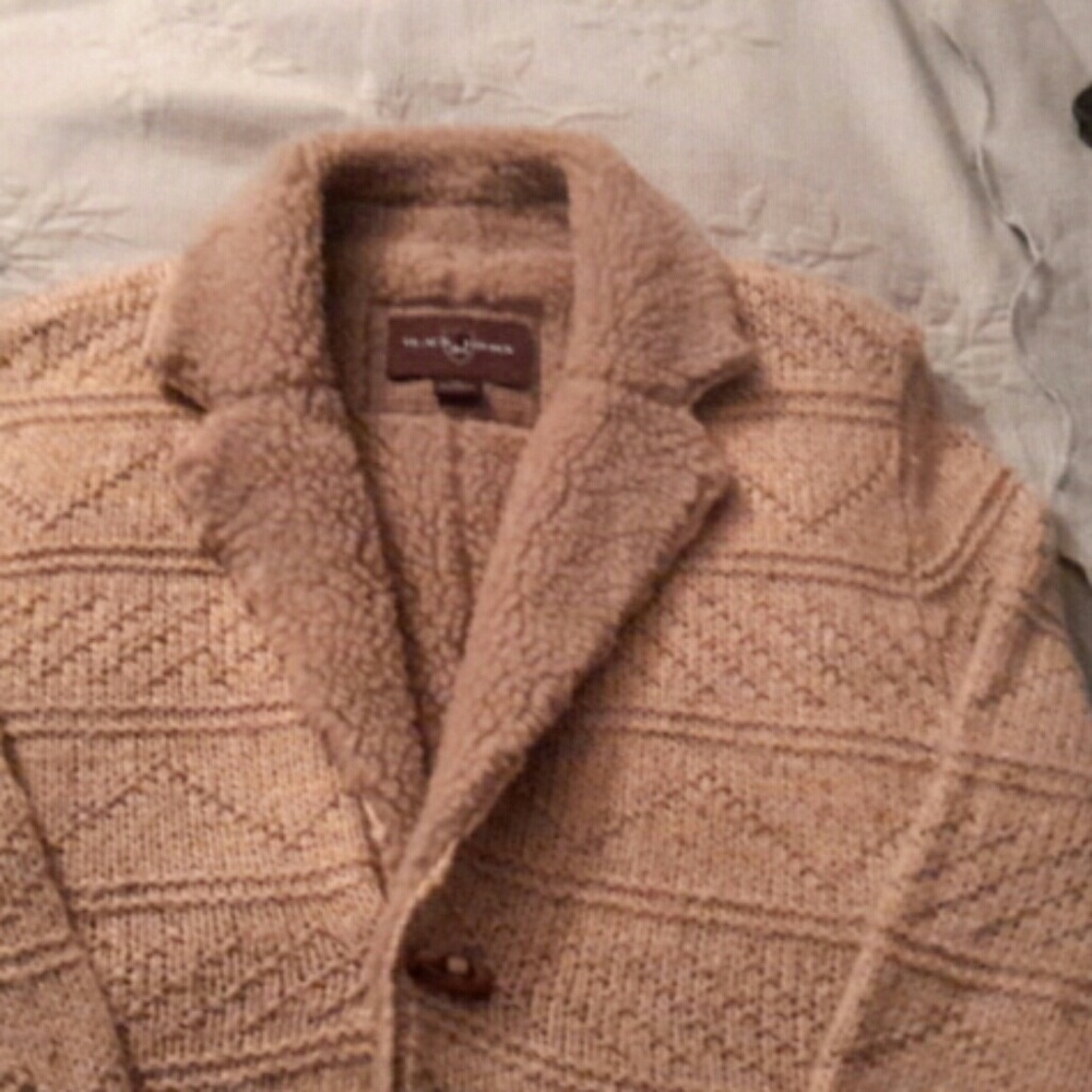 Wool bottom down sweater